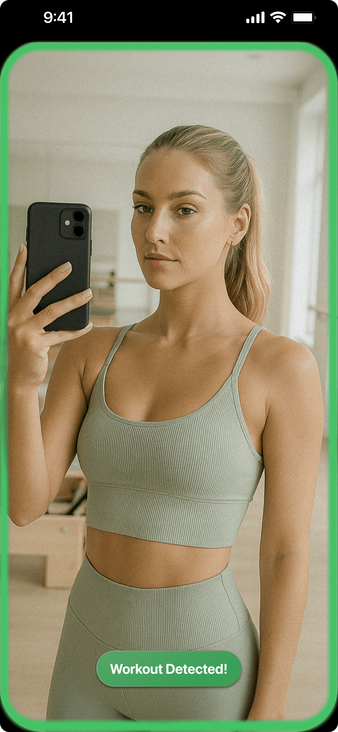 Verified workout check-in photo